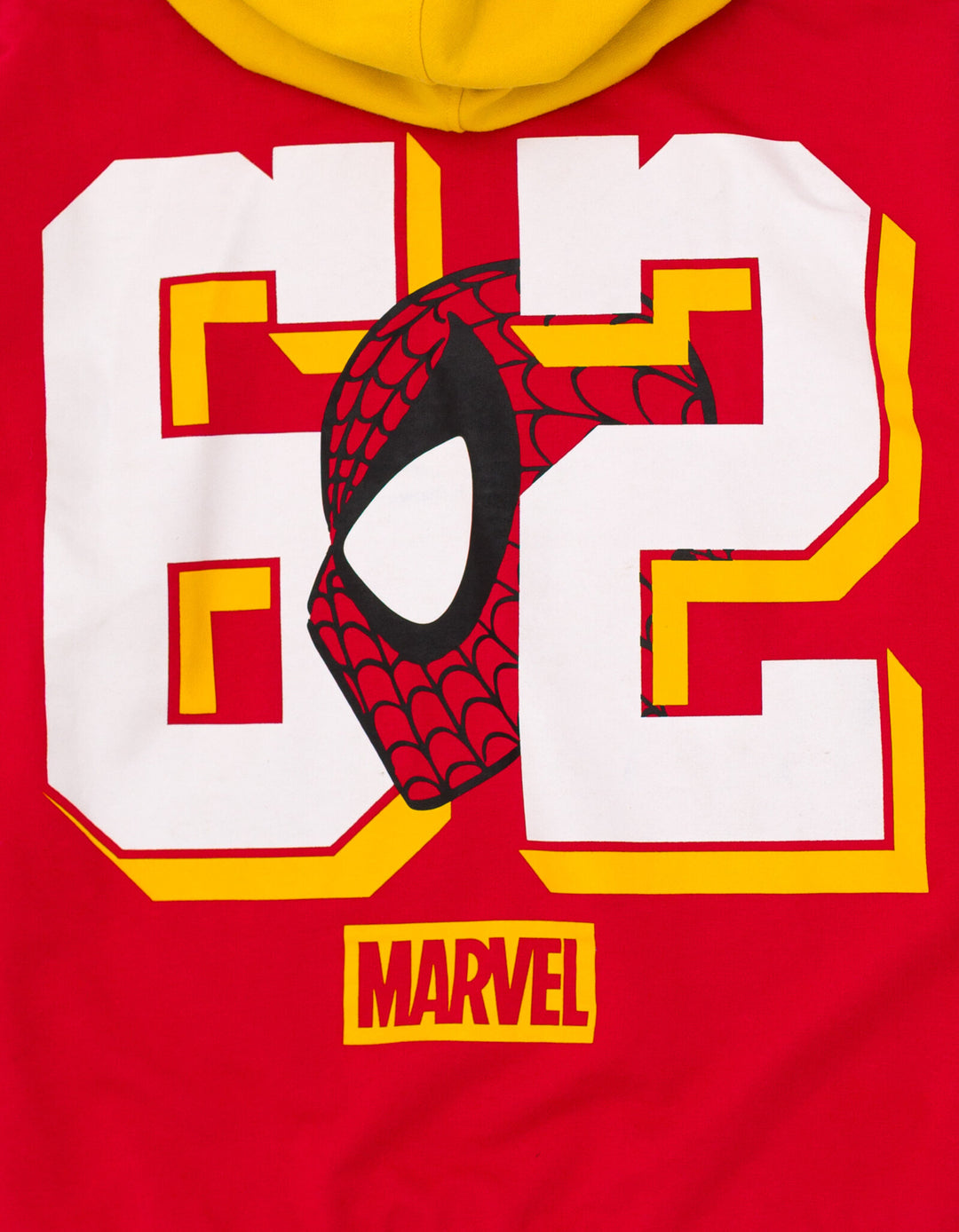 Marvel Spider-Man Men's Fleece Pullover Hoodie Red Yellow Spiderman