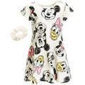 Disney Mickey Mouse & Friends Girls' Skater Dress and Scrunchie Set Tusk