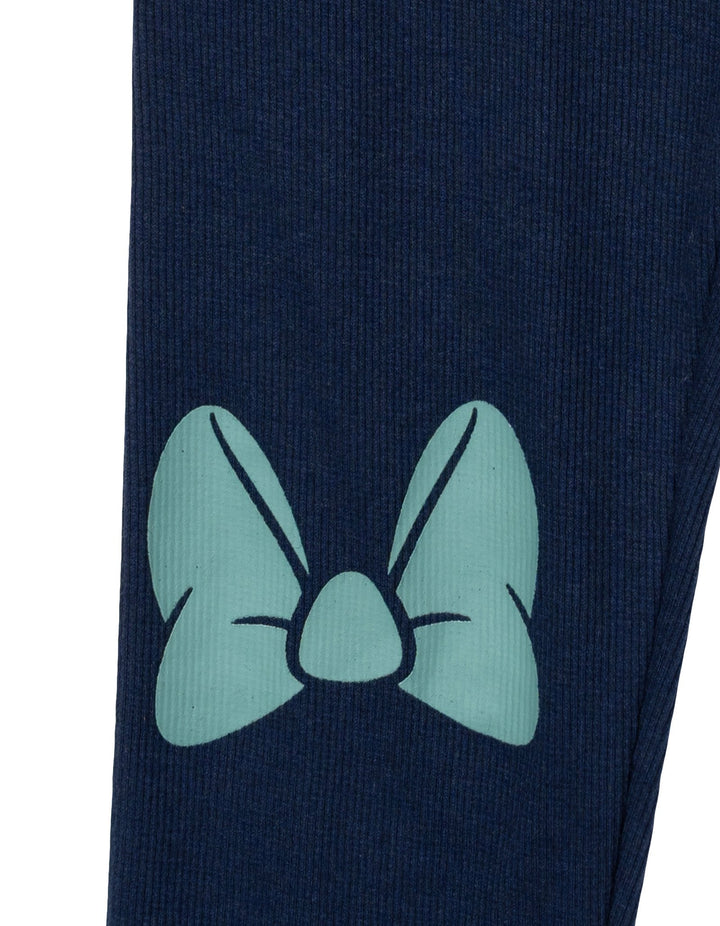 Minnie Mouse Girls' Fleece Sweatshirt and Tulle Leggings Set Polka Teal
