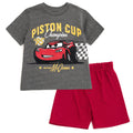 Cars Lightning McQueen Racing 2-Piece T-Shirt and Shorts Set Gray Red