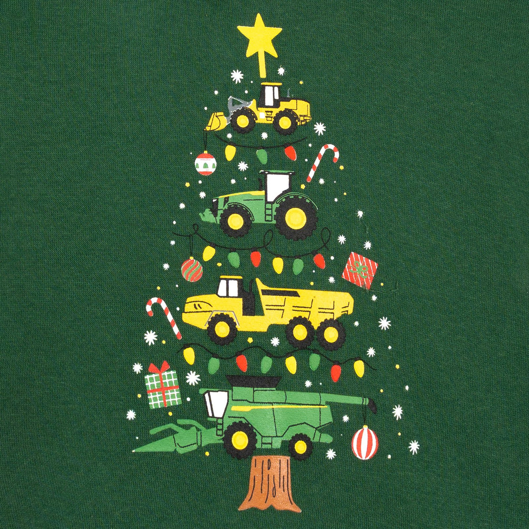 John Deere Boys' Holiday Fleece Pullover Forest Green