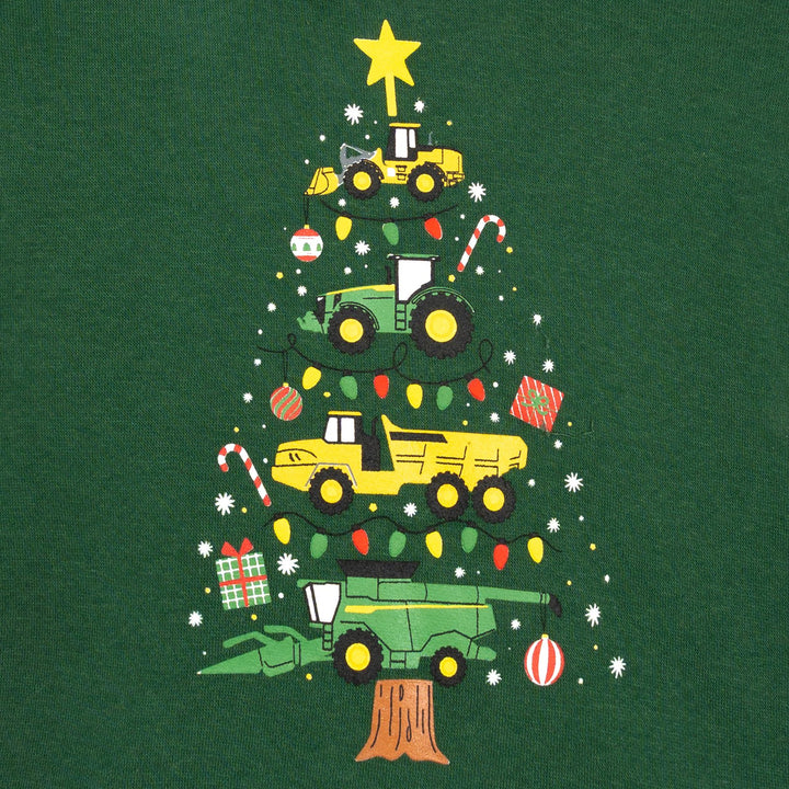 John Deere Boys' Holiday Fleece Pullover Forest Green