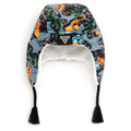 Monster Jam Boys' Fleece Beanie with Ear Flaps Charcoal