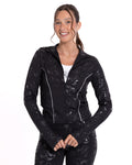 Minnie Mouse Women's Athletic Zip-Up Jacket Black
