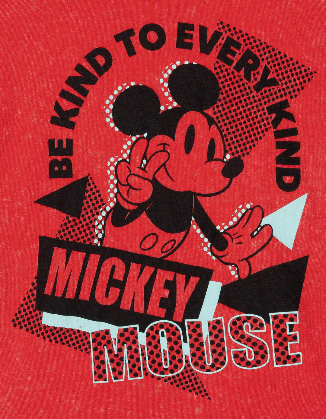 Disney Mickey Mouse Girls' Short Sleeve T-Shirt Red Be Kind