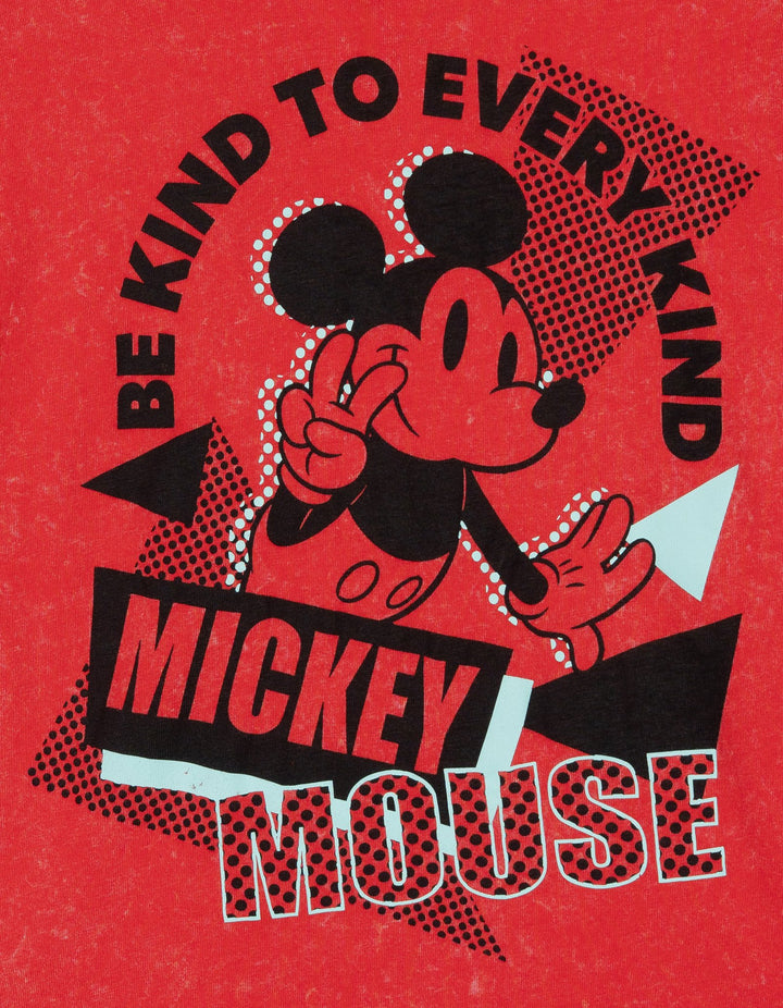 Disney Mickey Mouse Girls' Short Sleeve T-Shirt Red Be Kind