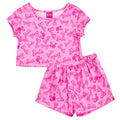 Barbie Girls' 2-Piece Pajama Shorts Set Light Pink Print