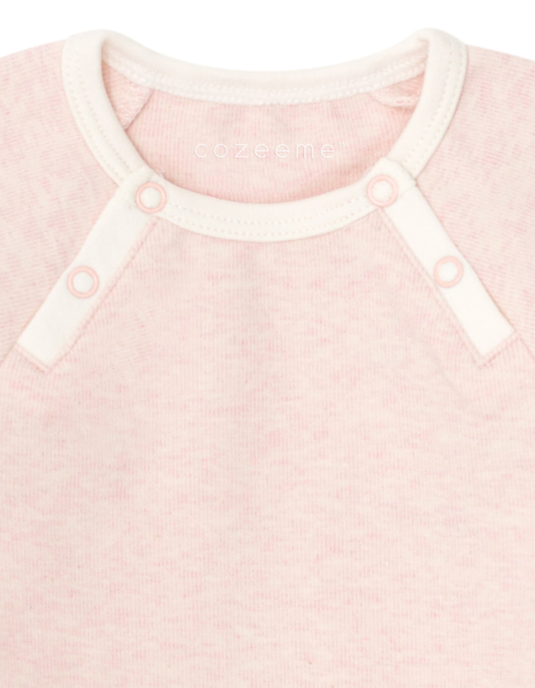 Cozeeme Baby Girls' Footed One Piece Sleep N' Play Heather Pink Ivory