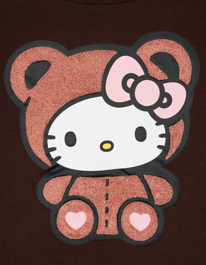 Hello Kitty Girls' Fleece 2-Piece Sweatshirt and Pants Set Cocoa