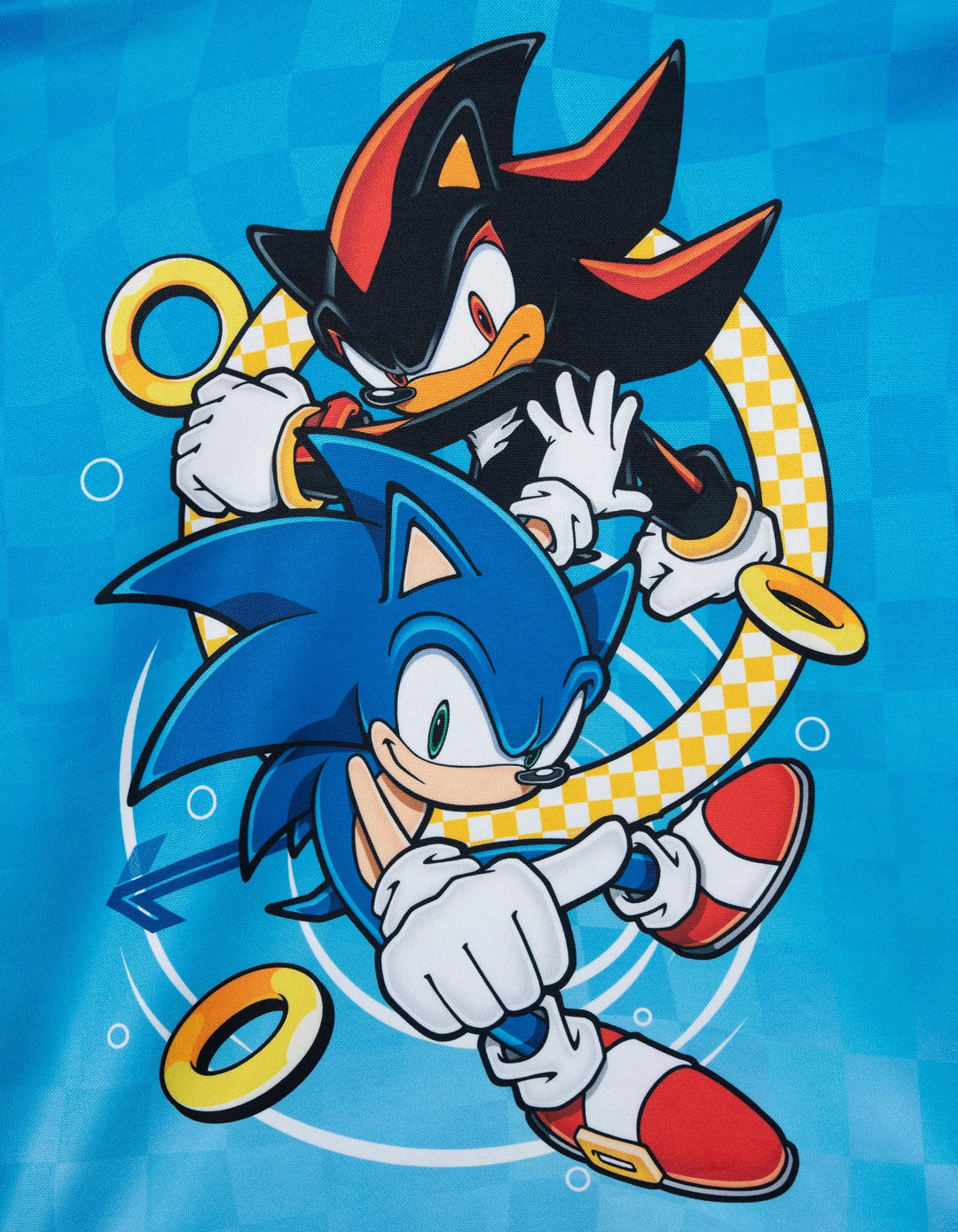 SEGA Sonic the Hedgehog Boys' Athletic Fleece Hooded Sweatshirt Shadow Blue