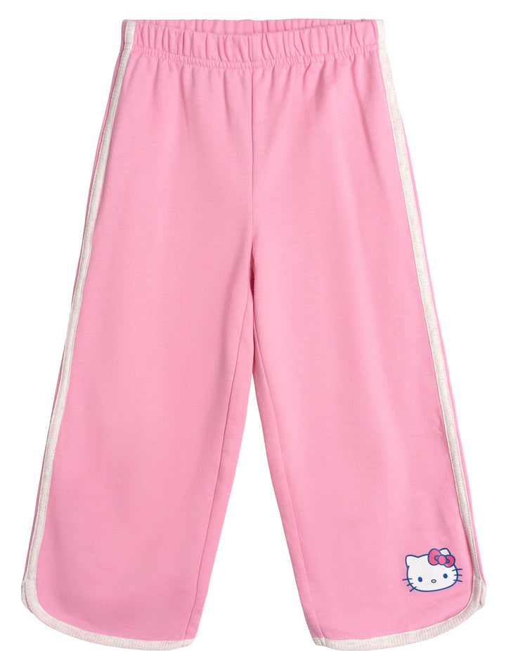 Hello Kitty Girls' 2-Piece T-Shirt and Pants Set Pink Oatmeal Heather