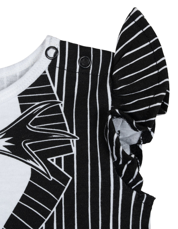 Nightmare Before Christmas Jack Skellington Baby Girls' Black Pinstripe