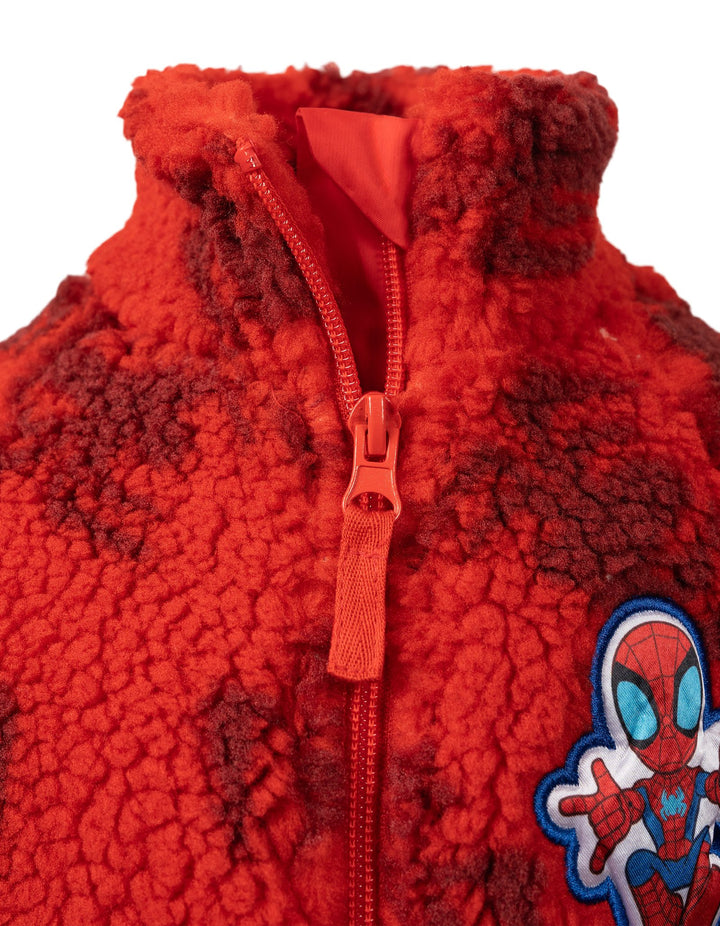 Marvel Spidey and His Amazing Friends Boys' Fleece Zip-Up Jacket Red