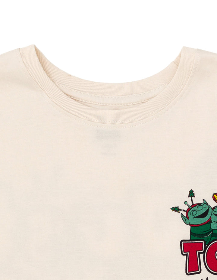 Disney Toy Story Men's Holiday Short Sleeve T-Shirt Oatmeal