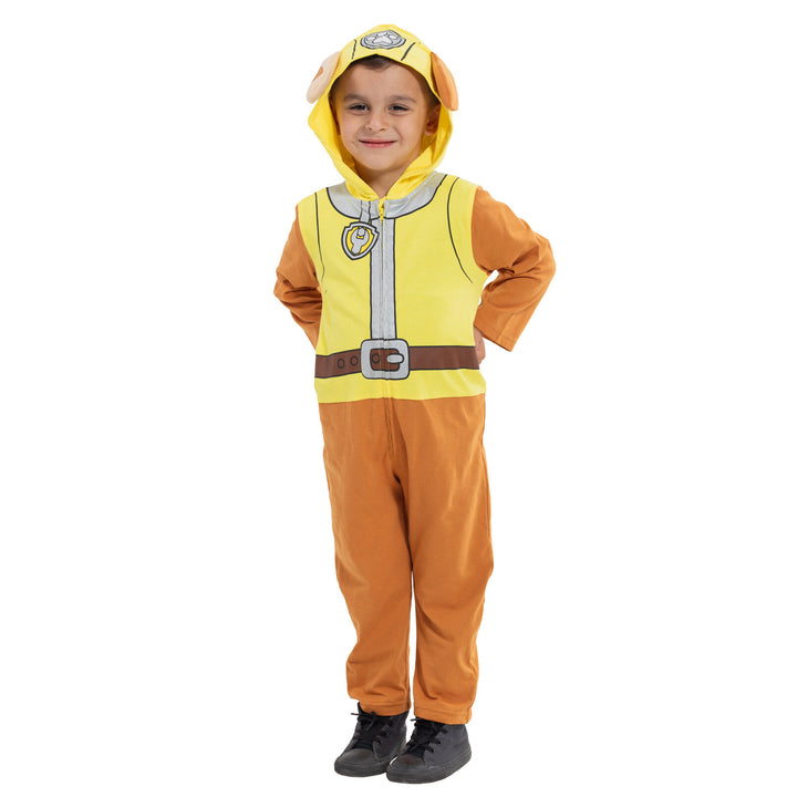 Paw Patrol Rubble Cosplay Hooded One Piece Yellow