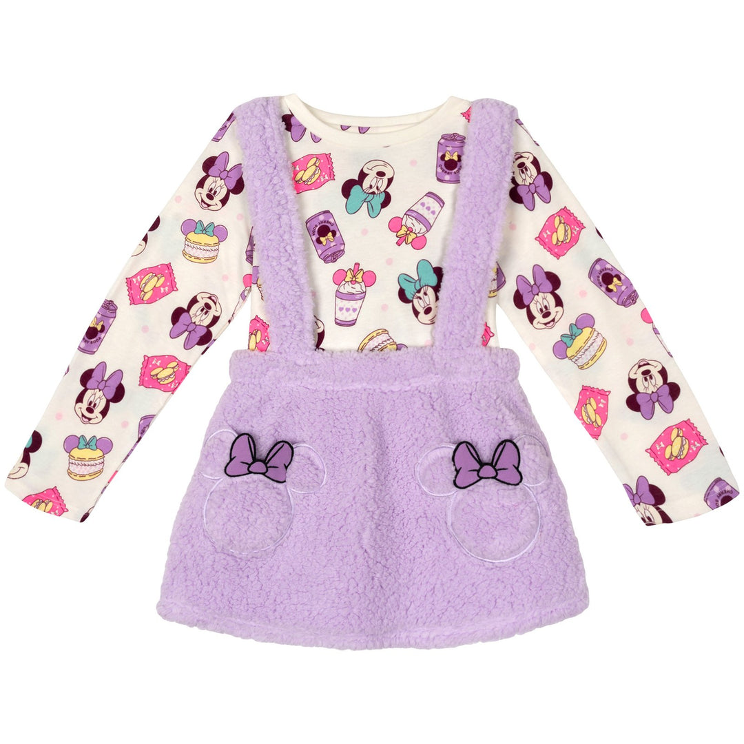 Minnie Mouse Girls' 2-Piece Tee and Suspender Skirt Set Lilac