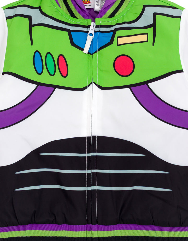 Disney Toy Story Buzz Lightyear Zip-Up Bomber Jacket White