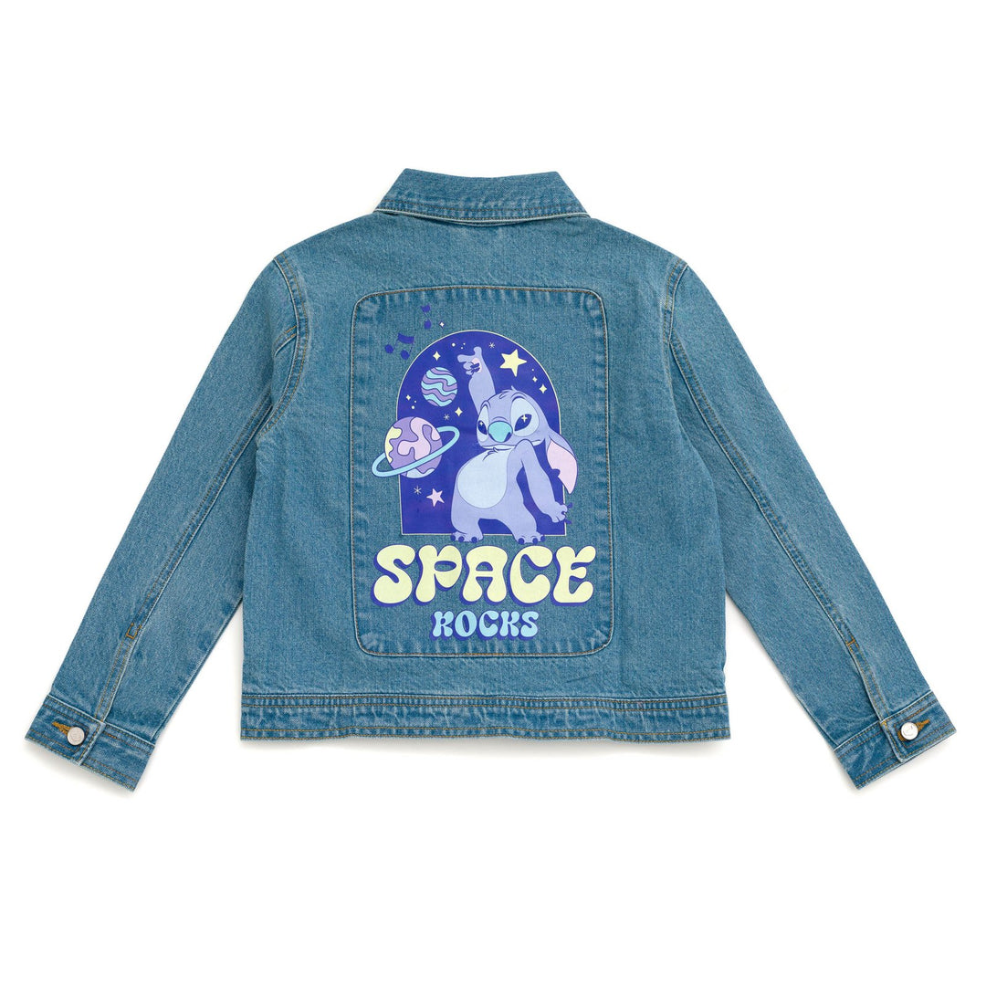 Lilo & Stitch Girls' Denim Jacket Angel Blue