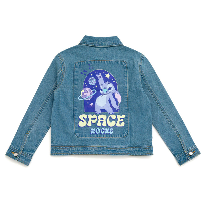 Lilo & Stitch Girls' Denim Jacket Angel Blue
