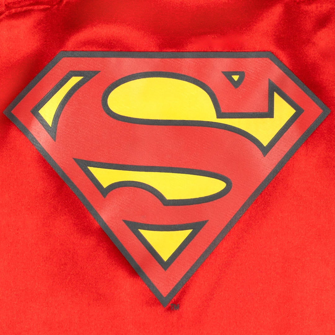 WARNER BROS Justice League Superman Baby Boys' Cosplay One Piece Bodysuit with Cape Blue Red