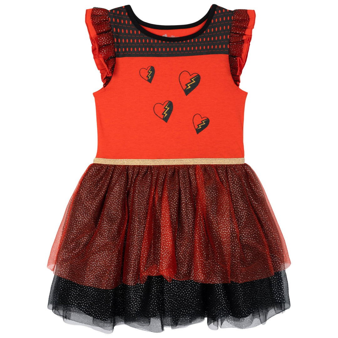 Disney Descendants Girls' Cosplay Tutu Dress Ruby Red Black