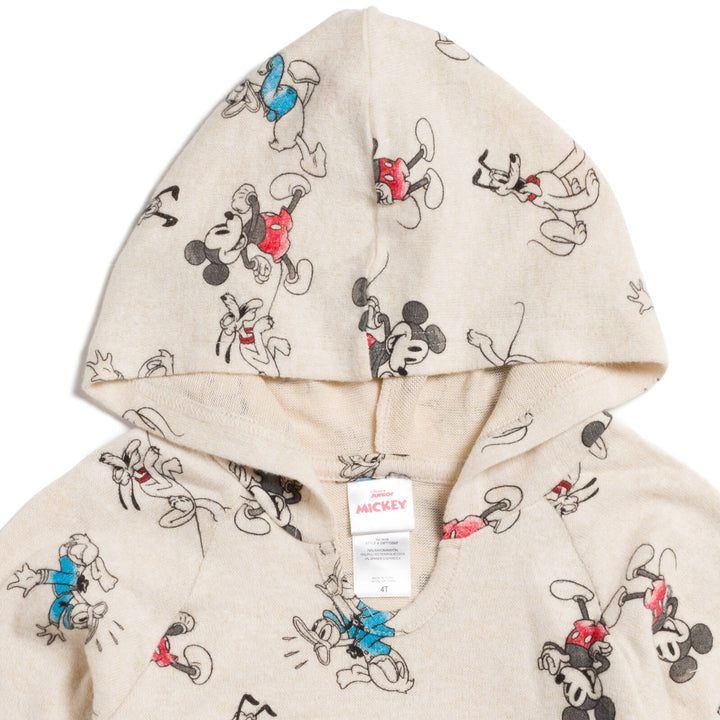 Disney Mickey Mouse Boys' Hoodie and Hacci Pants Set Heather Beige