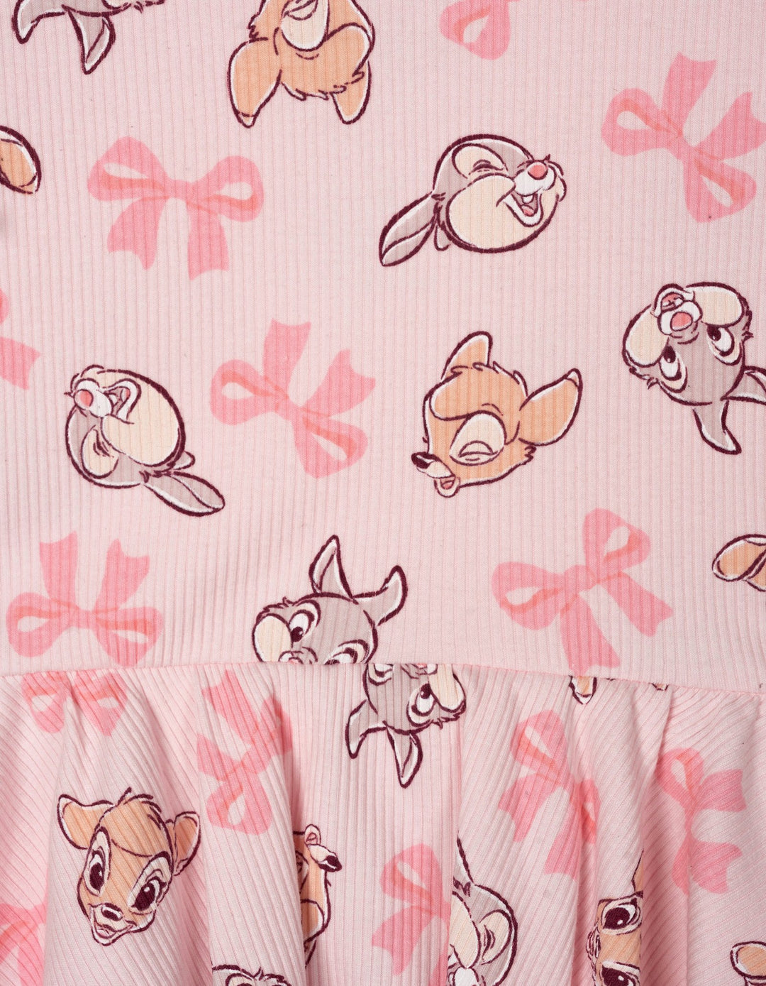 Disney Bambi Girls' Ribbed Long Sleeve Tee and Pants Set Pink Thumper