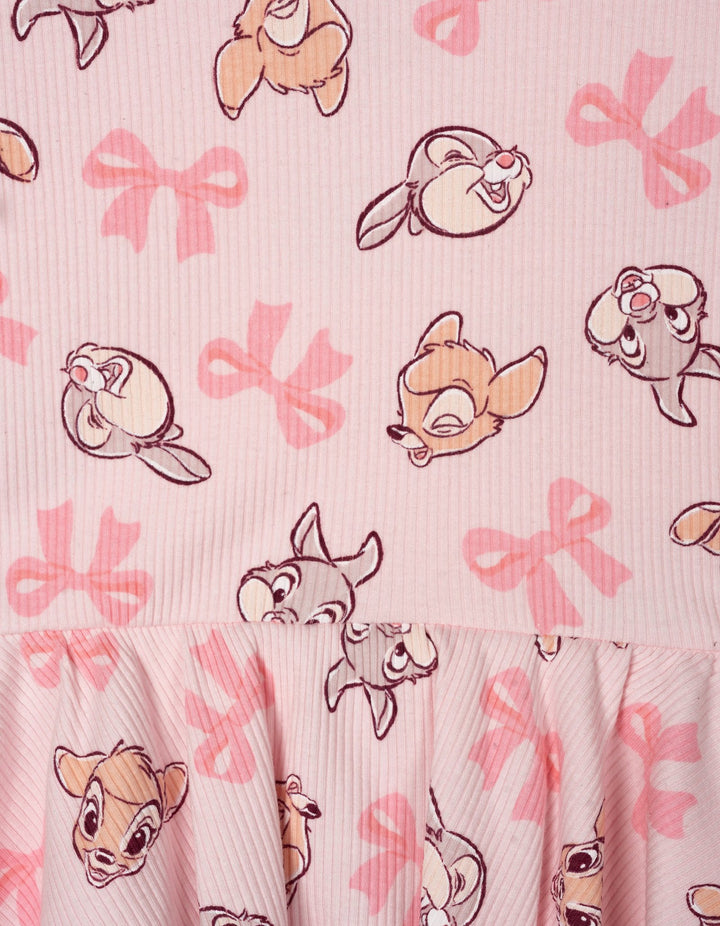 Disney Bambi Girls' Ribbed Long Sleeve Tee and Pants Set Pink Thumper