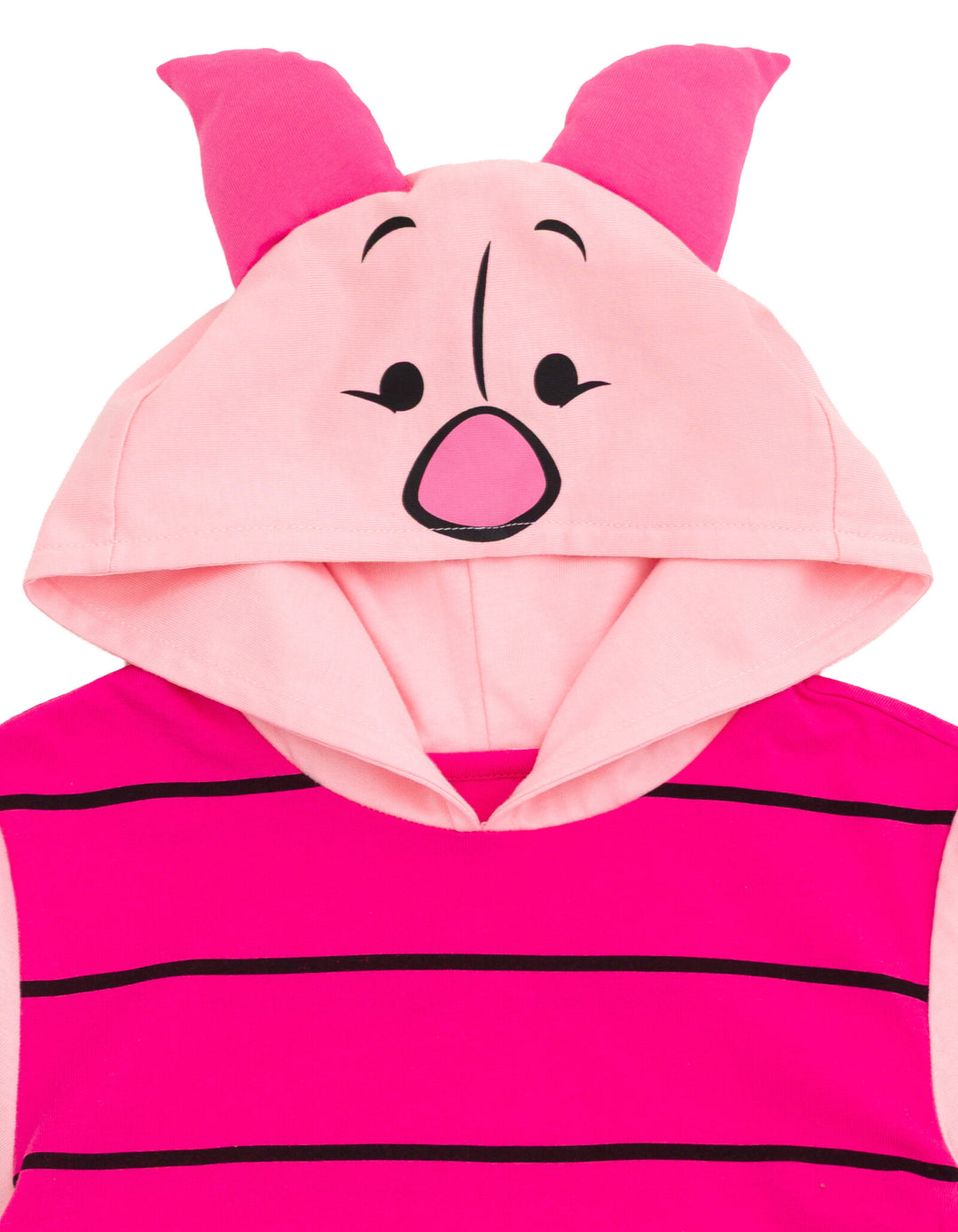 Disney Winnie the Pooh Piglet Boys' Cosplay Short Sleeve Hooded T-Shirt Pink Stripes