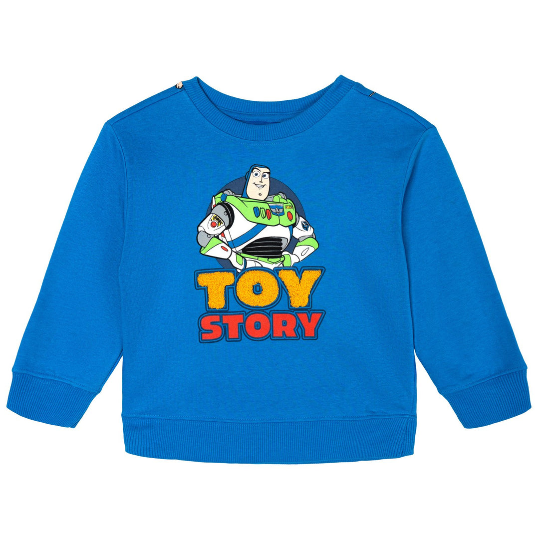 Disney Toy Story Boys' Fleece Sweatshirt and Plush Pants Set Blue Navy
