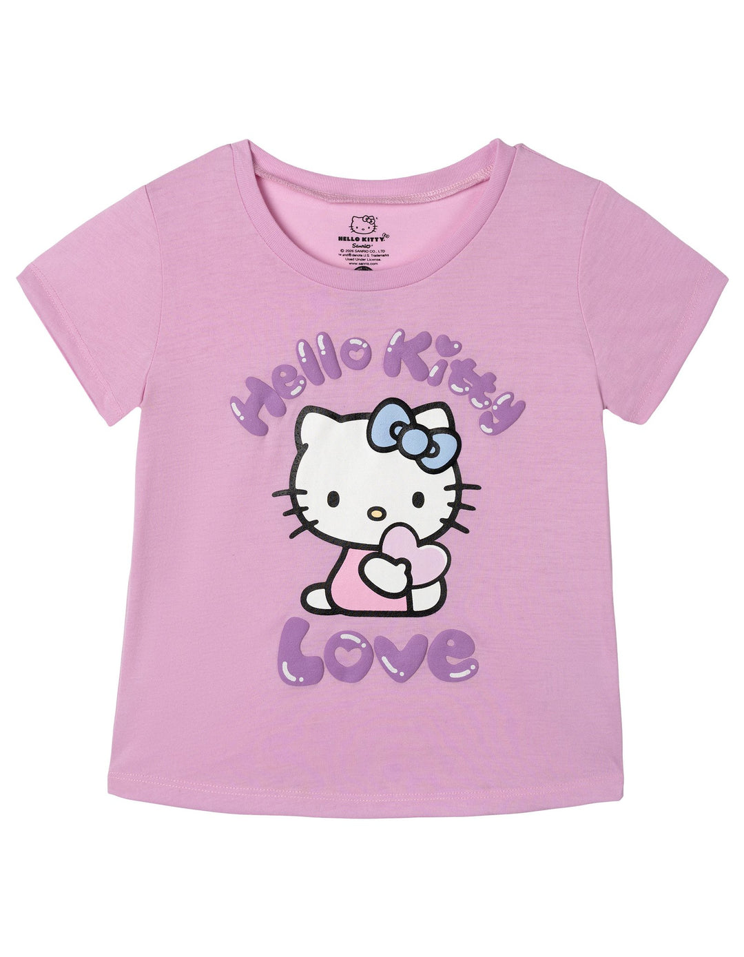 Hello Kitty Girls' 2-Piece T-Shirt and Bike Shorts Set Mulberry