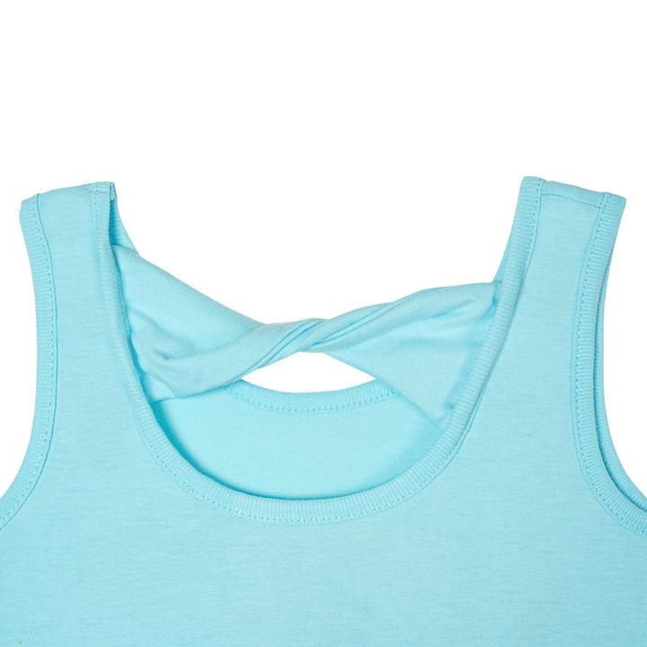 DC Comics Justice League Supergirl Girls' Athletic Tank Top and Shorts Set Krypto Blue Pink