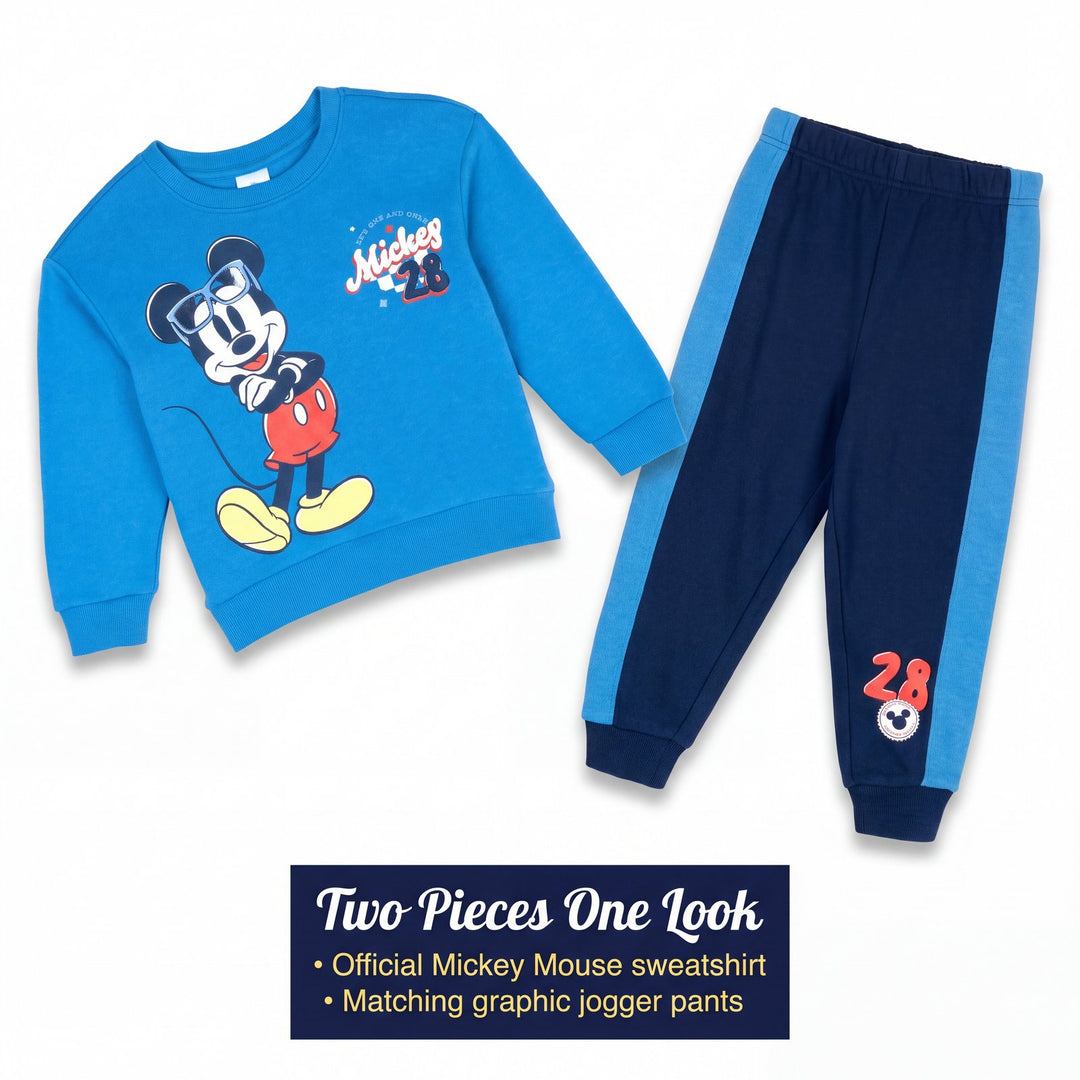 Disney Mickey Mouse Fleece Sweatshirt and Jogger Pants 2-Piece Set Friends Blue