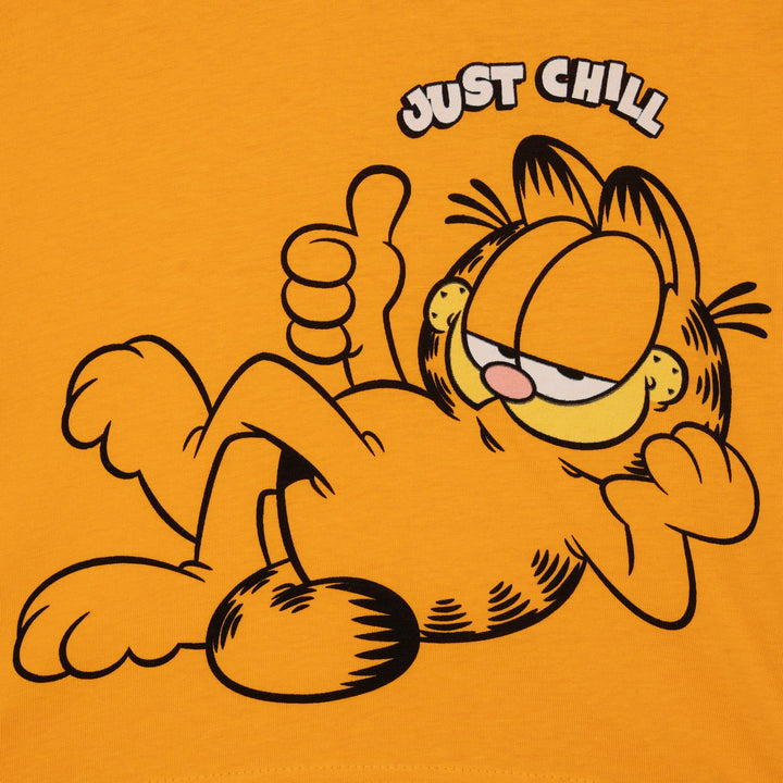 Garfield Adult Men or Women Cosplay Hooded T-Shirt Vivid Orange