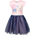 Peppa Pig Girls' Glitter Tutu Dress Pink Navy