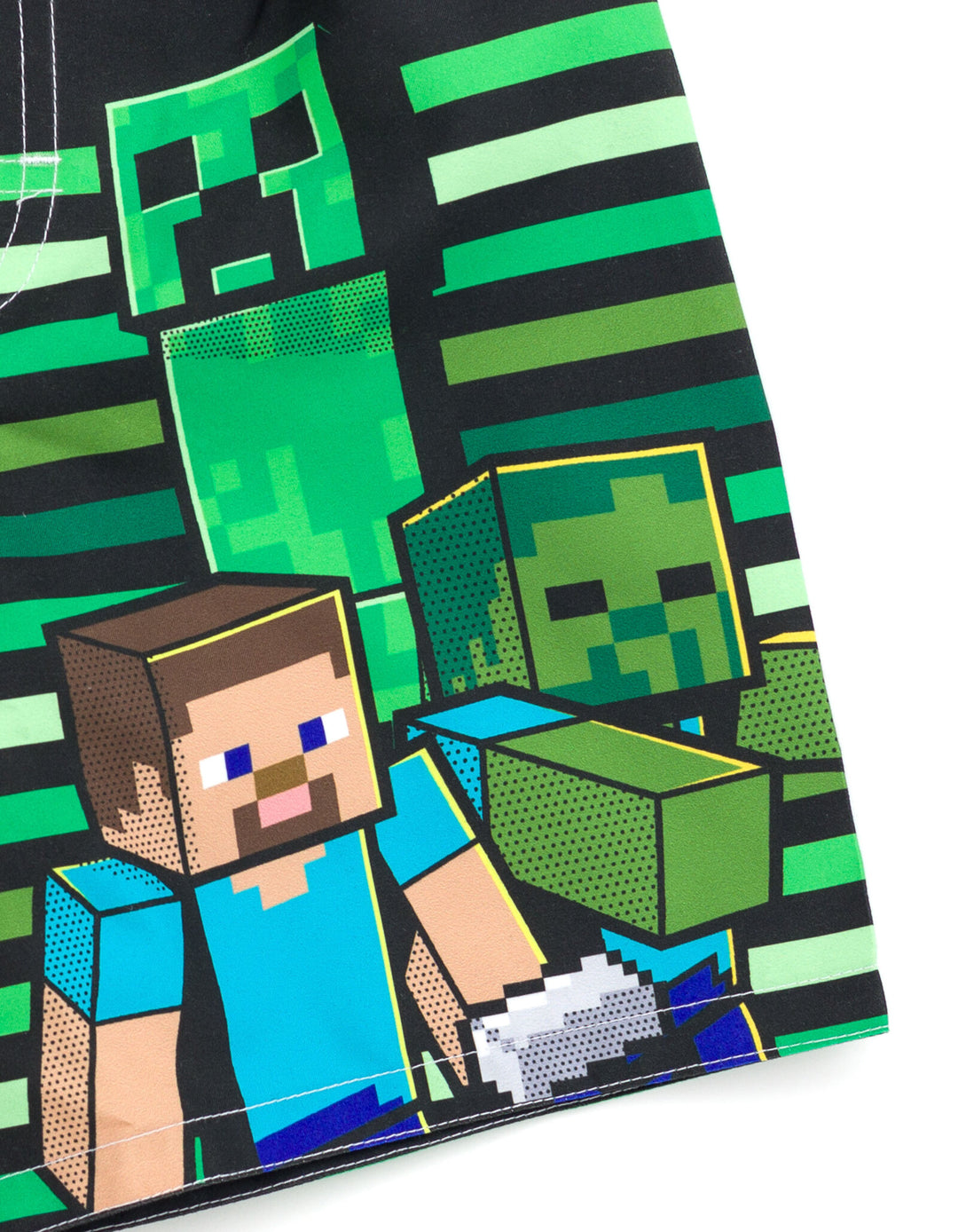 Minecraft Boys' Swimwear Swim Trunks Green Black