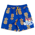 Bluey Boys' Swimwear Swim Trunks Pineapple Royal Blue