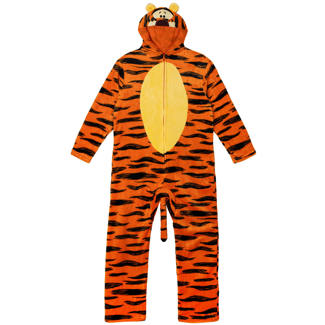 Disney Winnie the Pooh Tigger Adult Men or Women Coverall Stripe Orange