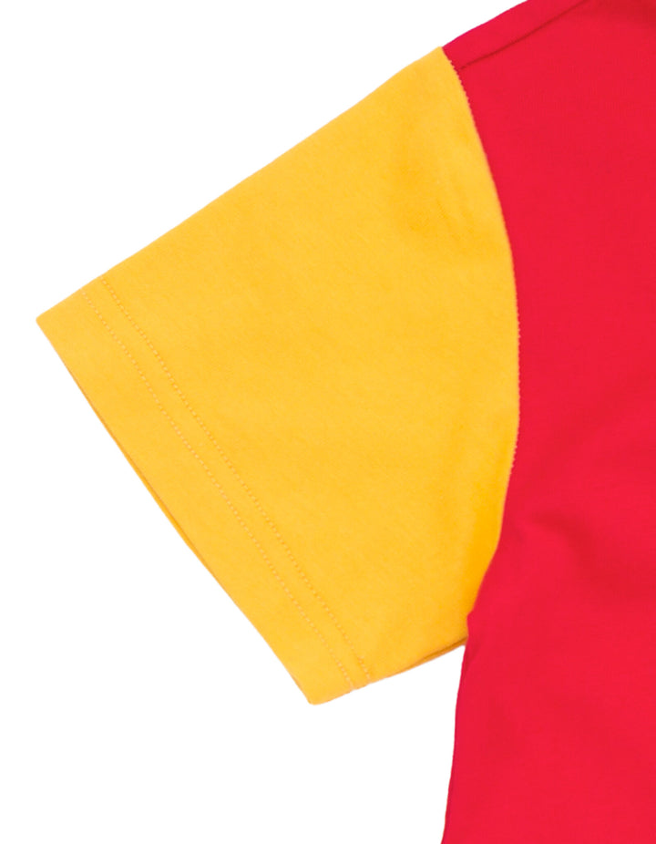 Disney Winnie the Pooh Boys' Cosplay Short Sleeve Hooded T-Shirt Red Yellow