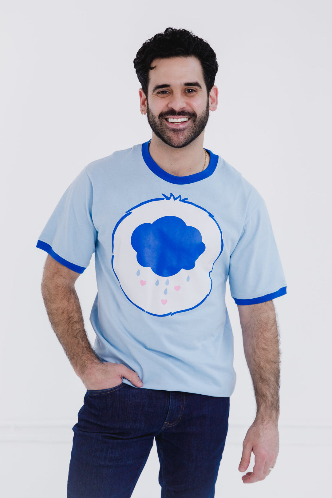 Care Bears Grumpy Bear Adult Men or Women Cosplay T-Shirt Blue