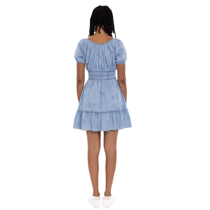 Minnie Mouse Women's Denim Dress Silver Blue