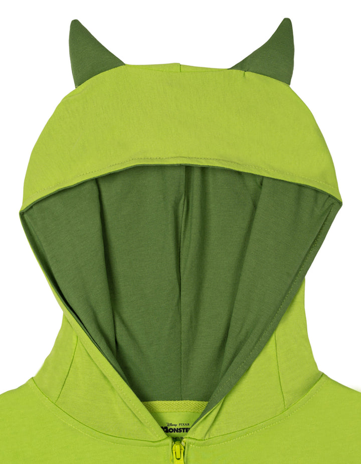 Monsters Inc. Mike Wazowski Adult Men or Women Cosplay Hooded One Piece Lime Green