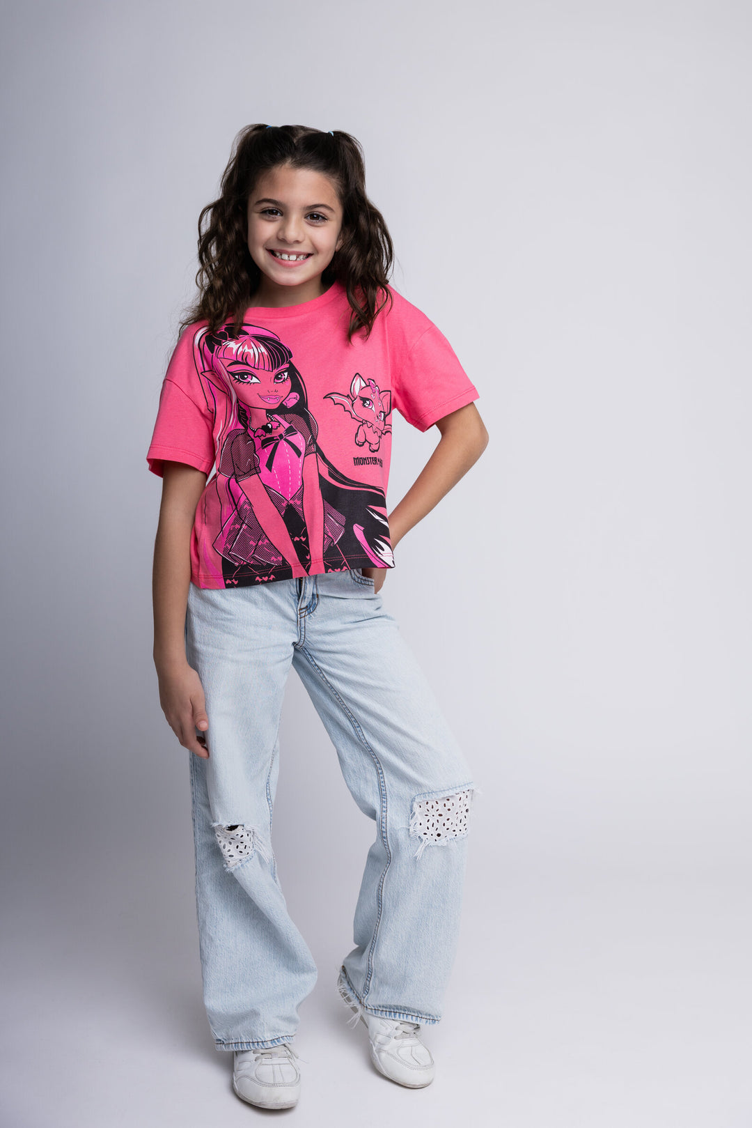 Monster High Draculaura Girls' Short Sleeve T-Shirt Pink