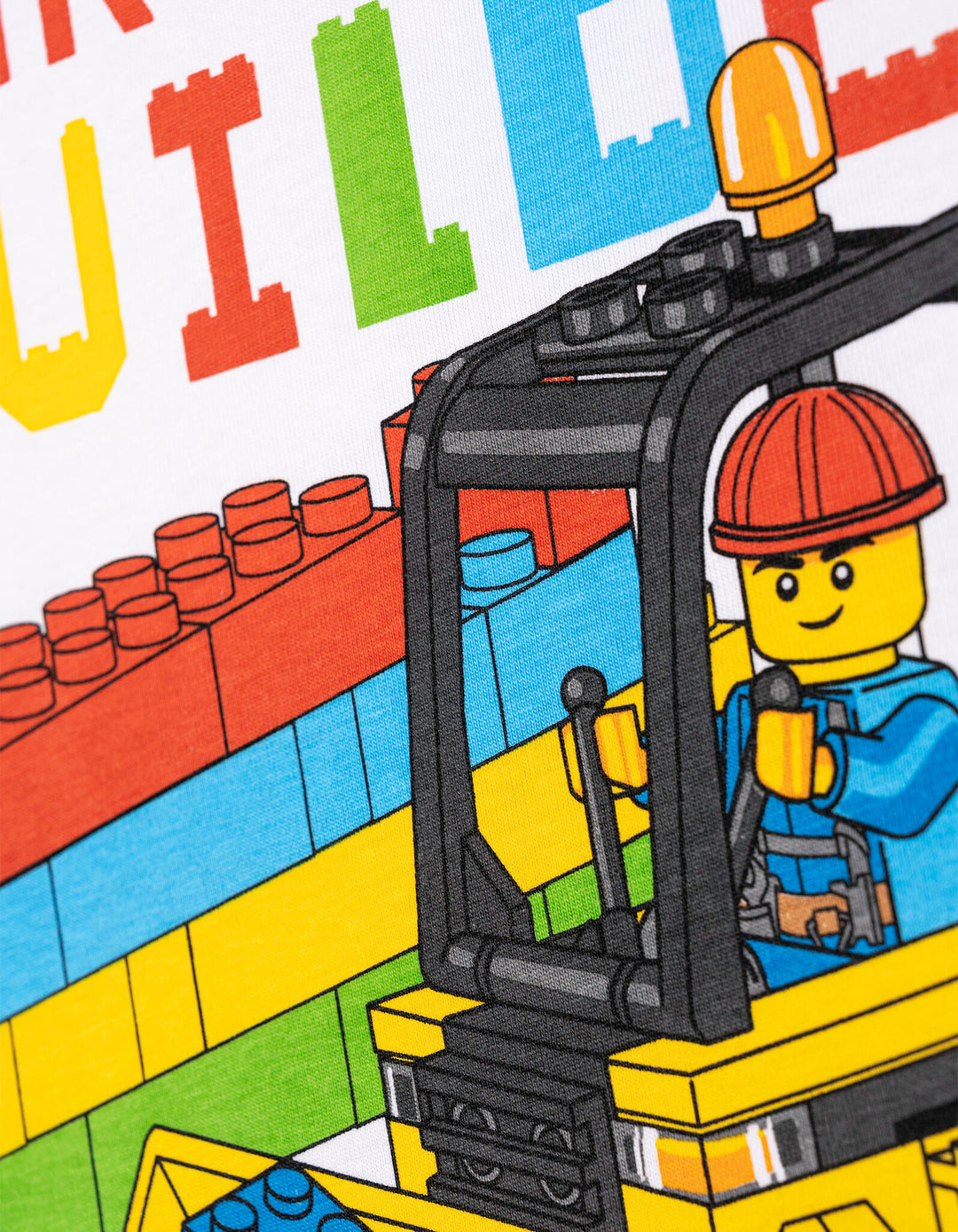 LEGO Boys' Short Sleeve T-Shirt White Birthday Build