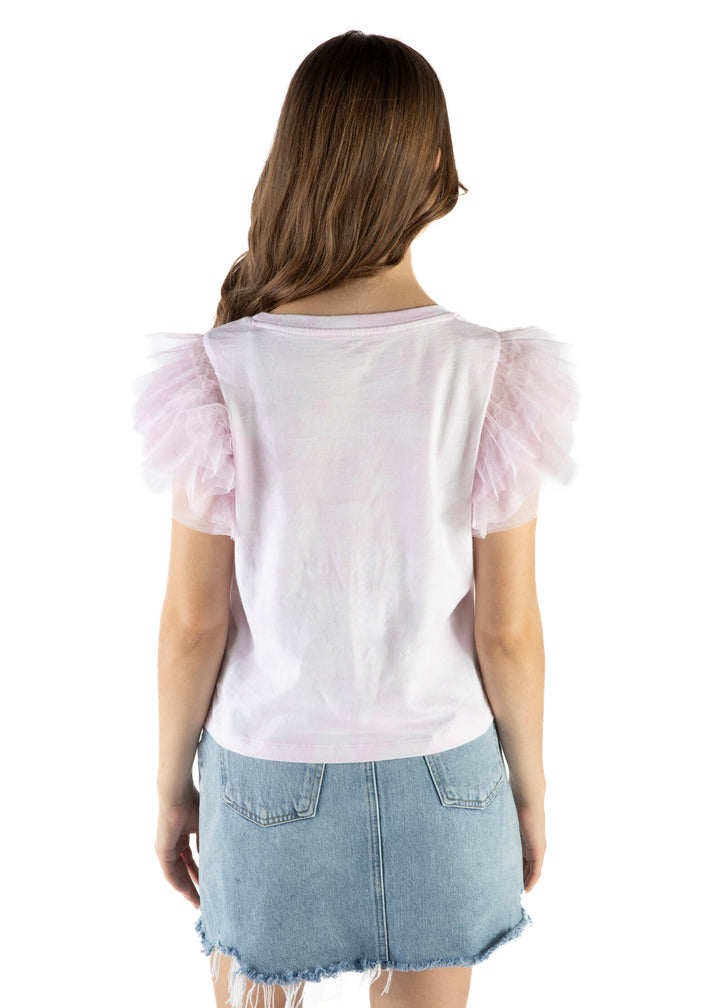 Disney Princess Women's Short Sleeve T-Shirt Pink Lava Dye