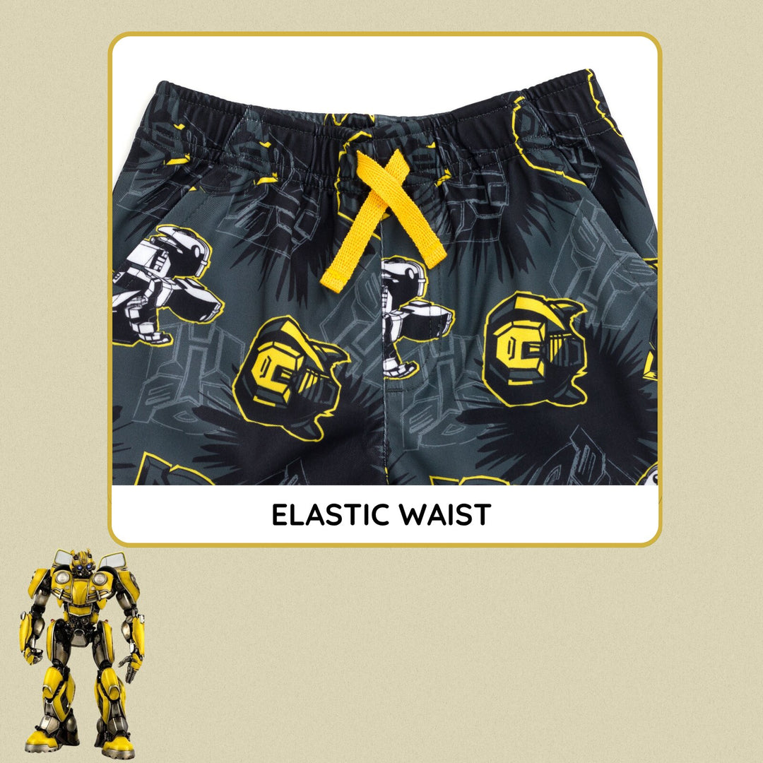Transformers Bumblebee Boys' Athletic 2-Piece T-Shirt and Shorts Set Gray