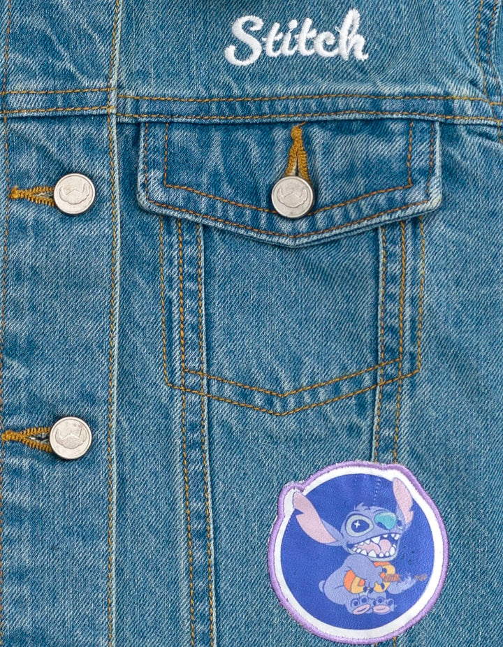 Lilo & Stitch Girls' Denim Jacket Angel Blue