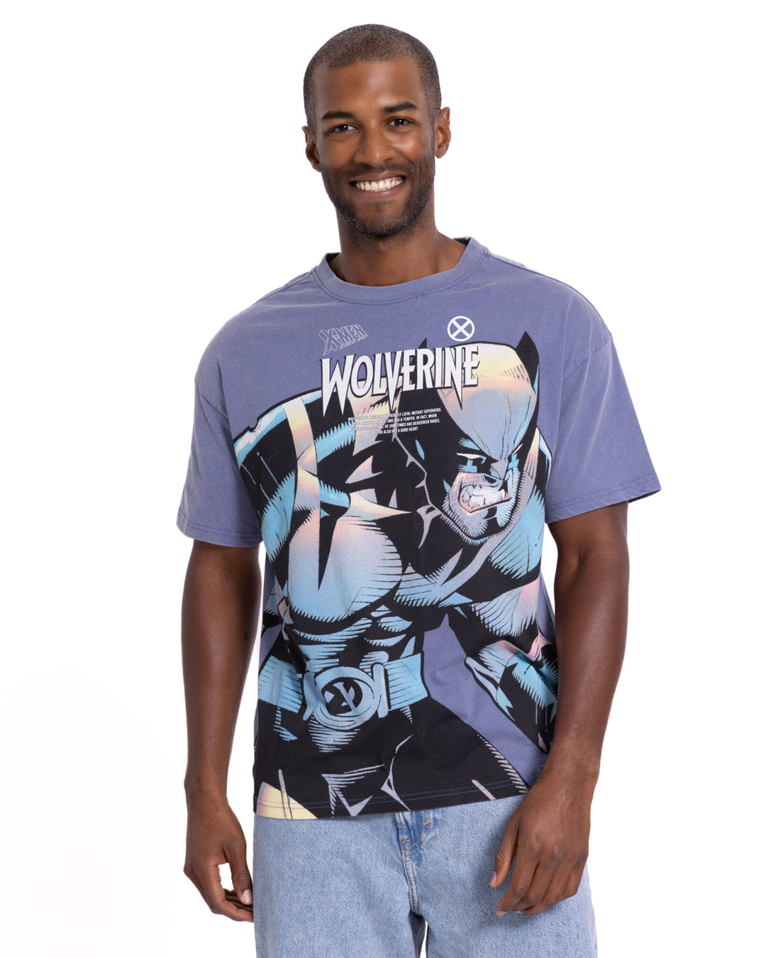 Marvel Wolverine Men's Short Sleeve T-Shirt Slate Blue