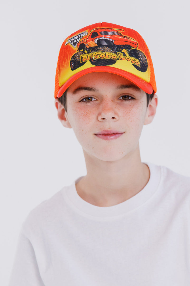 Monster Jam El Toro Loco Boys' Strapback Baseball Cap Orange