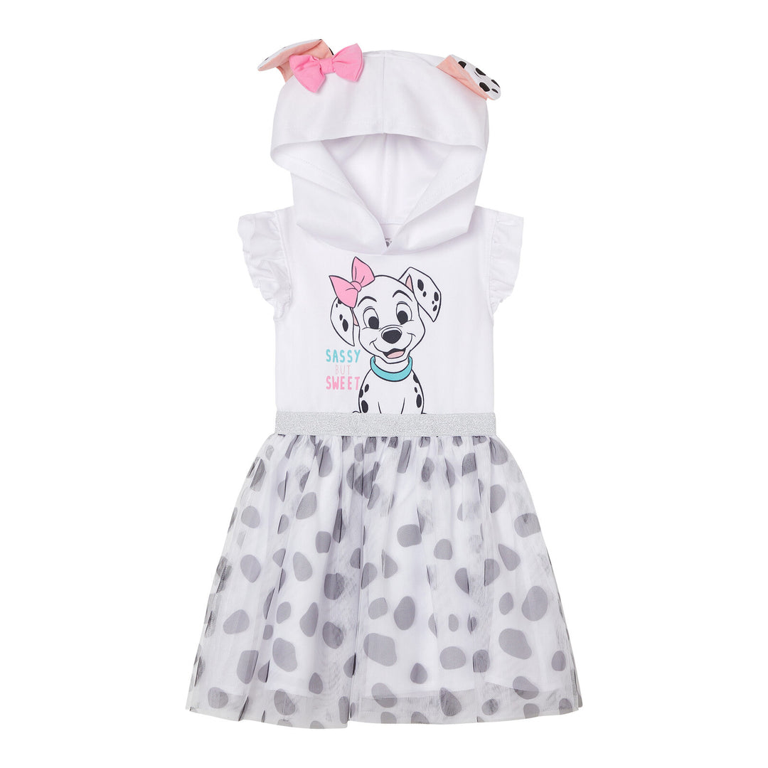 Disney 101 Dalmatians Penny Girls' Cosplay Hooded Dress White Black